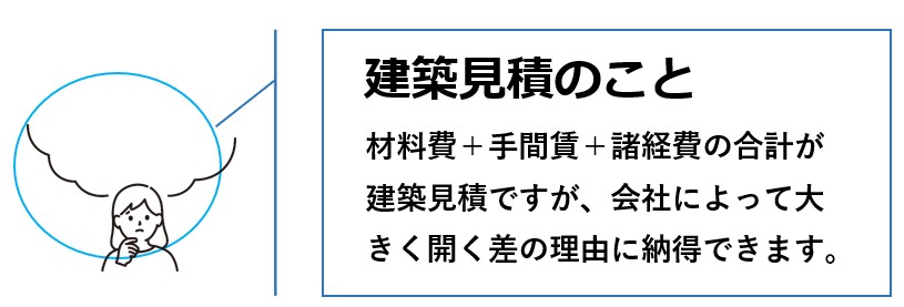 建築見積のこと
やっぱり工務店が一番です。